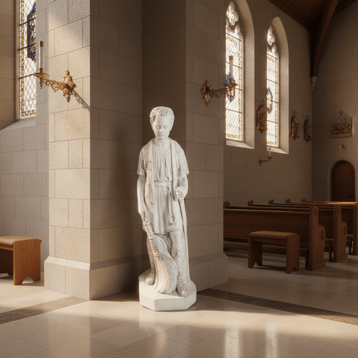 Shepherd Boy Religious Statue (55 - Inch) Side Angle