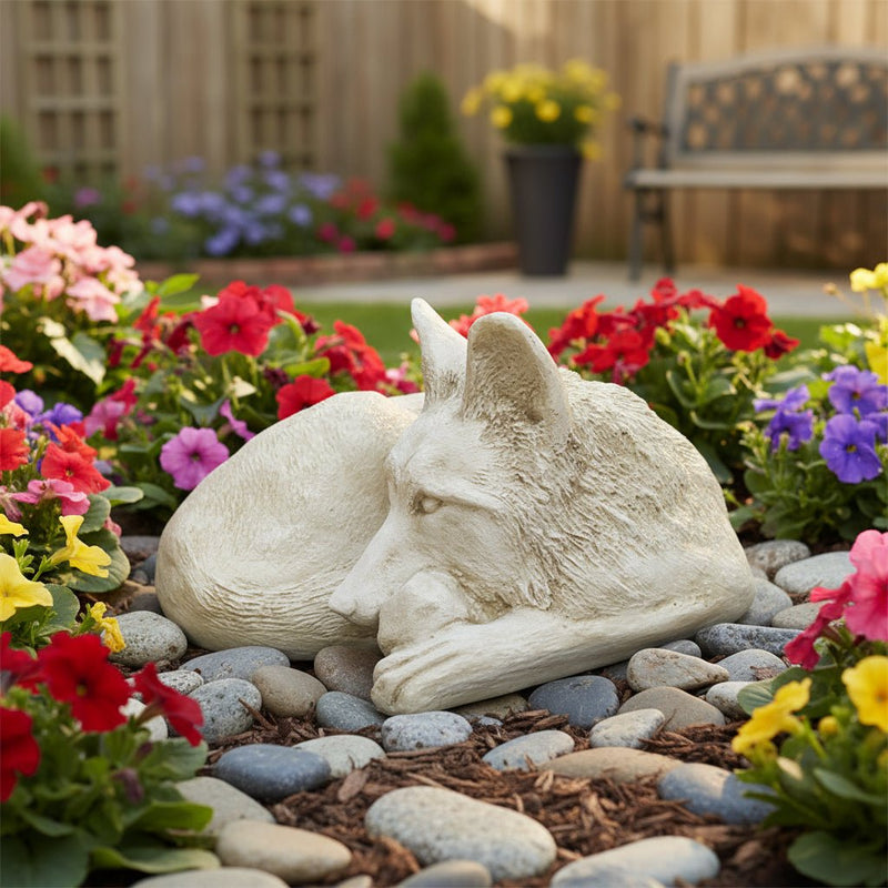 Shepherd Dog Garden Statue (12 - Inch) Side Angle