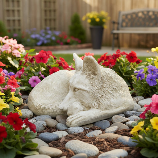 Shepherd Dog Garden Statue (12 - Inch) Side Angle