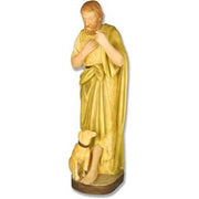 Shepherd with Dog Religious Scene Statue (41-Inch)