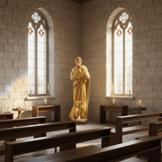 Shepherd with Dog Religious Scene Statue (41-Inch)