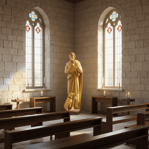 Shepherd with Dog Religious Scene Statue (41-Inch)