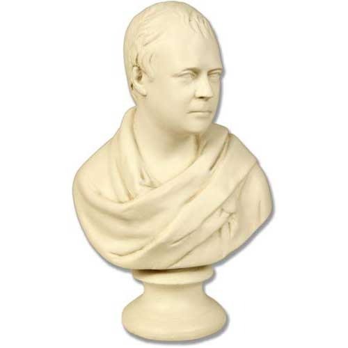 Sir Walter Scott Bust Display Decor (9-Inch)