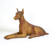Sitting Doberman Dog Statue (22 - Inch) Side View