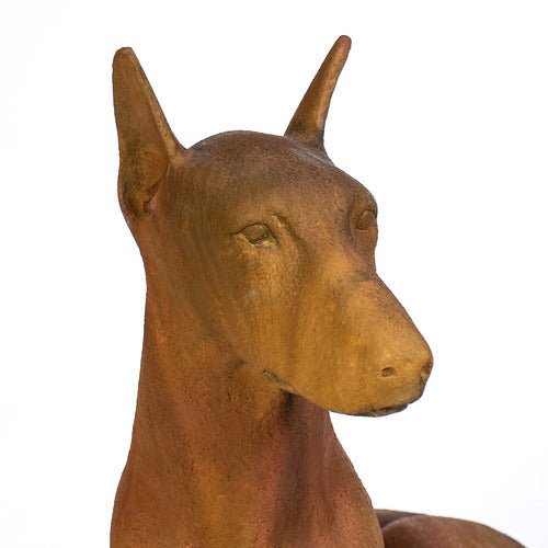 Sitting Doberman Dog Statue (22 - Inch) Different Angle