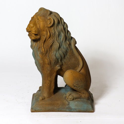 Sitting Lion Garden Statue (24 - Inch) Different Angle