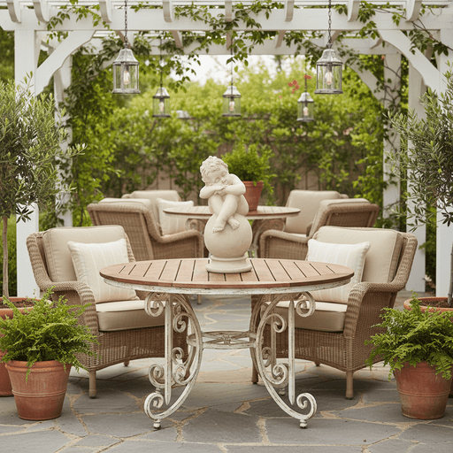 Sleeping Cherub on Sphere Outdoor Statue (17 - Inch) Side Angle
