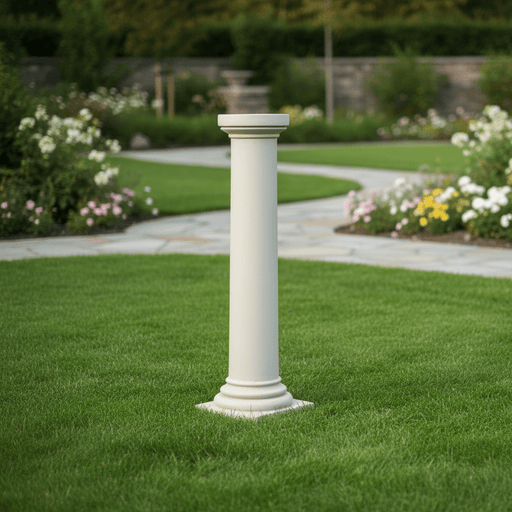Slender Column Outdoor Statue (40 - Inch) Side Angle