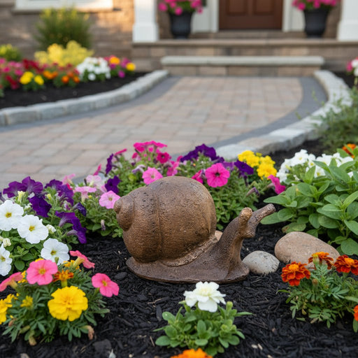 Slow Snail Garden Statue (5 - Inch) Side Angle