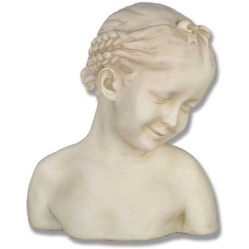 Smiling Girl Bust Display Decor (13-Inch)