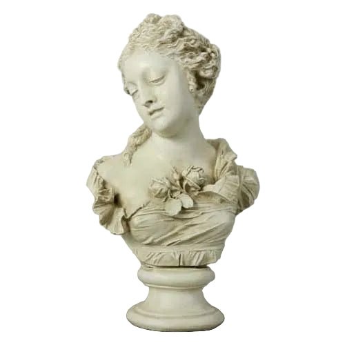 Smiling Girl Bust Display Decor (24-Inch)