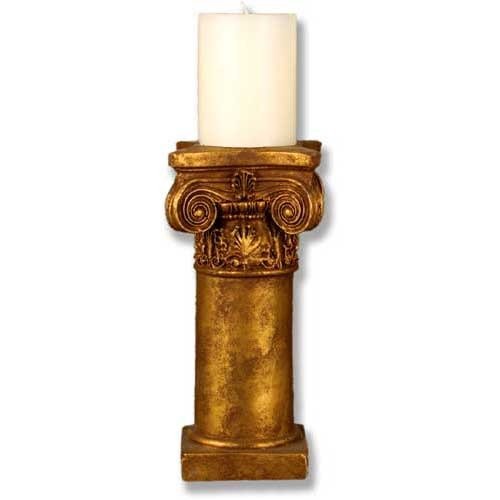 Smooth Ionic Religious Candleholder Statue (11 - Inch)