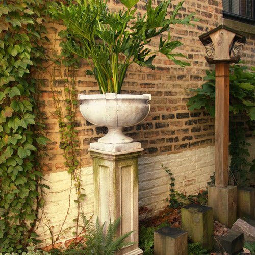 Smooth Strap Urn Outdoor (15 - Inch) Side Angle
