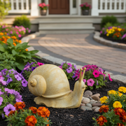 Snail Garden Statue (18 - Inch) Side Angle