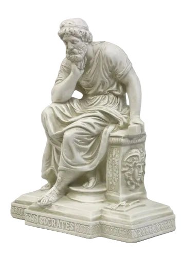 Socrates Seated Bust Display Decor (14 - Inch)
