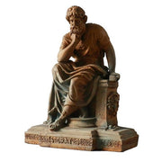 Socrates Seated Bust Display Decor (14 - Inch)