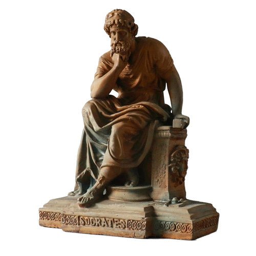 Socrates Seated Bust Display Decor (14 - Inch)