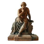 Socrates Seated Bust Display Decor (14 - Inch) Side View