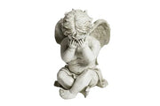 Sorrow Cherub Outdoor Statue (16 - Inch)