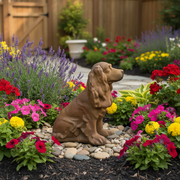 Spaniel Garden Statue (11.5 - Inch) Side Angle
