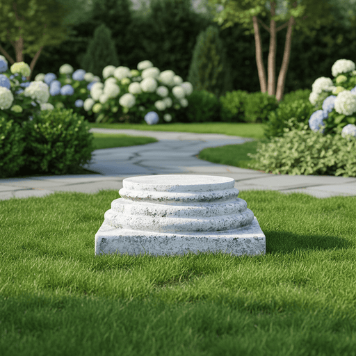 Square Base Outdoor Statue (8 - Inch) Side Angle