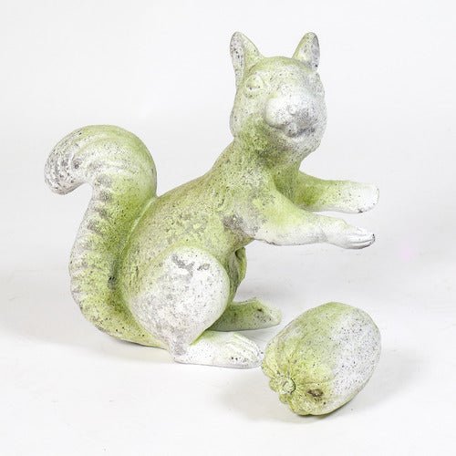 Squirrel Garden Statue (12.5 - Inch) Side View