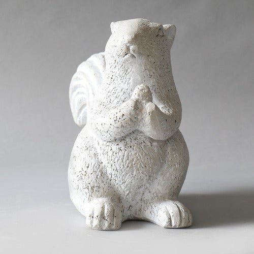 Squirrel Garden Statue (7.5 - Inch) Angled View
