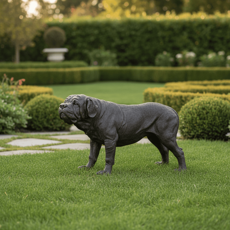 St Bernard Dog Garden Statue (31 - Inch) Side Angle