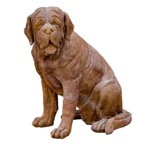 St Bernard Dog Statue (24 - Inch) Side View