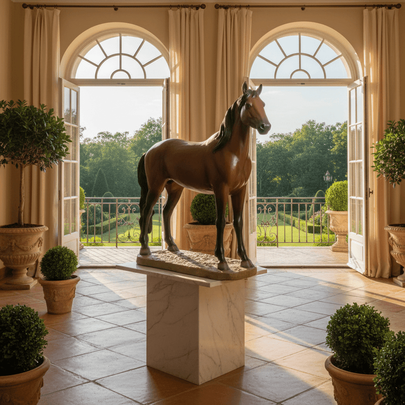 Stallion Horse Garden Statue (47-Inch)