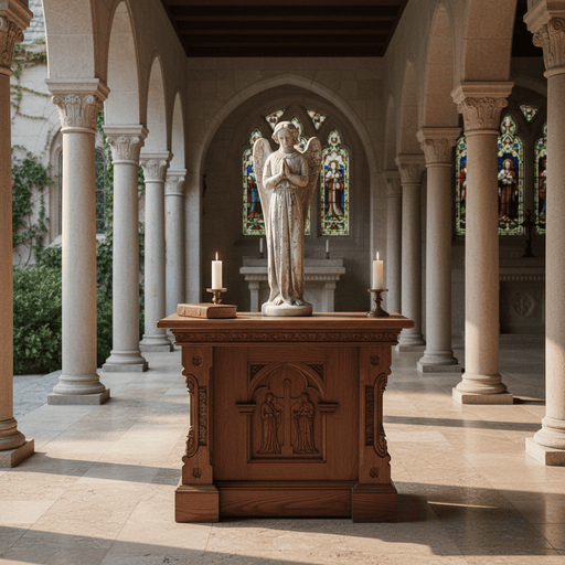 Standing Angel Outdoor Statue (21 - Inch)