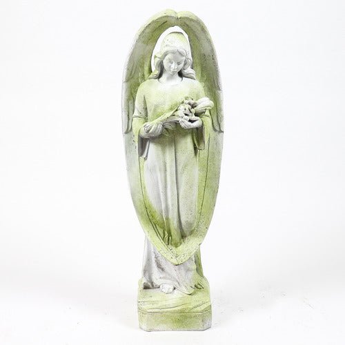 Standing Angel Outdoor Statue (34 - Inch) Side View