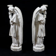 Standing Angel With Candlestick Outdoor Statue (27 - Inch) Different Angle