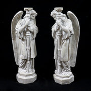Standing Angel With Candlestick Outdoor Statue (27 - Inch)