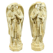 Standing Angel With Candlestick Outdoor Statue (27 - Inch) Side View