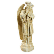 Standing Angel With Candlestick Outdoor Statue (27 - Inch) Additional Angle