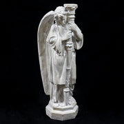 Standing Angel With Candlestick Outdoor Statue (27 - Inch) Additional Angle