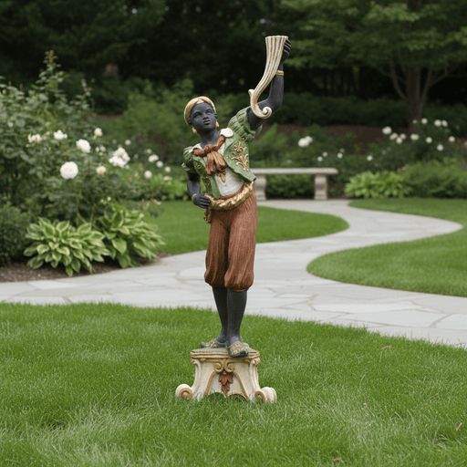 Standing Black Moore Left Statue (69 - Inch) Side Angle