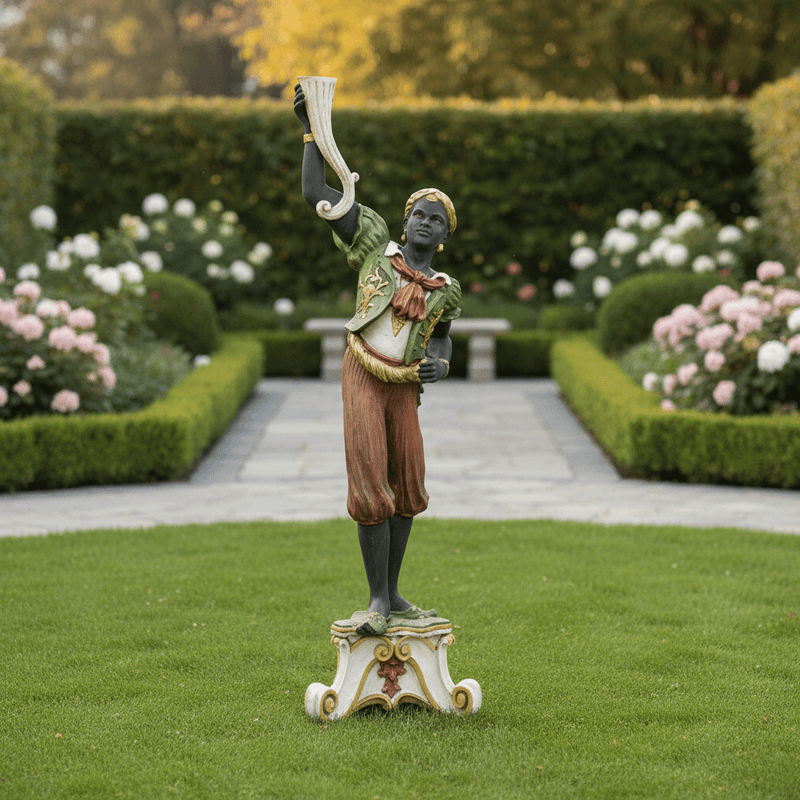 Standing Black Moore Right Statue (69 - Inch) Side Angle
