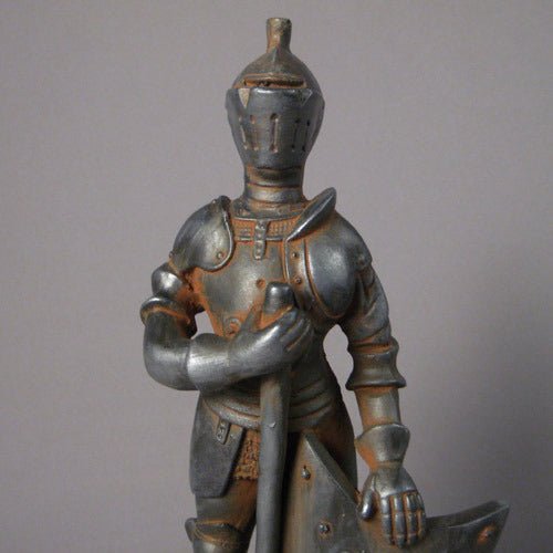 Standing Knight In Armor Statue (13 - Inch) Side Angle