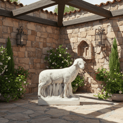 Standing Sheep Religious Statue (24 - Inch) Side Angle