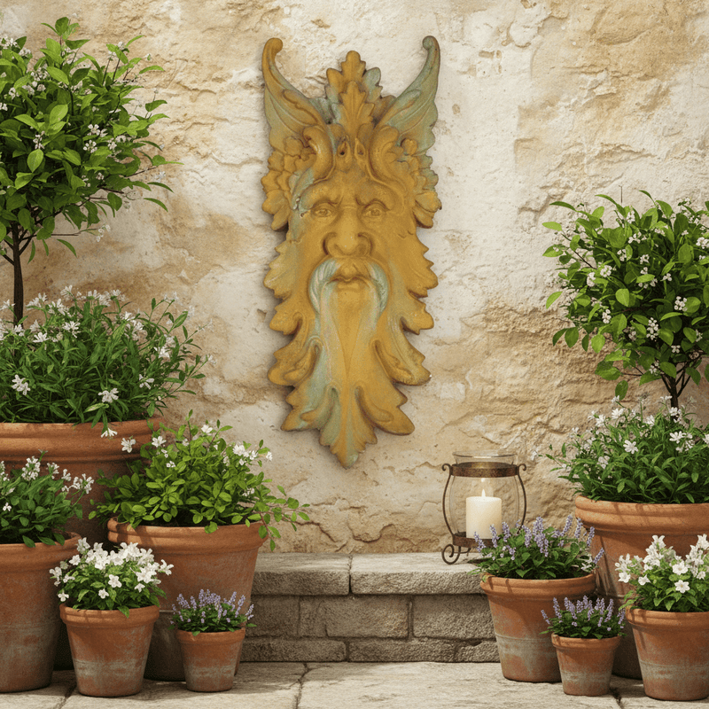 Stare Mask Large Thin Statue (24 - Inch) Side Angle