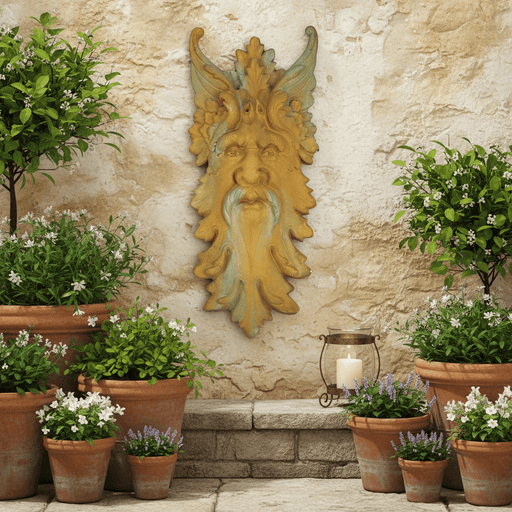 Stare Mask Large Thin Statue (24 - Inch) Side Angle