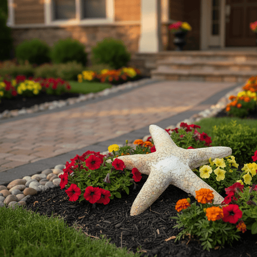 Starfish Garden Statue (30 - Inch) Side Angle