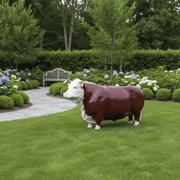 Steer Garden Statue (49 - Inch) Side Angle