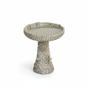 Stone And Flower Birdbath Statue (22 - Inch) Side View