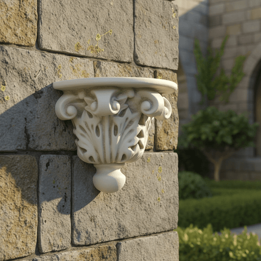 Stone Button Outdoor Bracket (8 - Inch) Side Angle