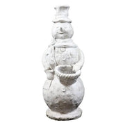 Stone Cold Snowman Statue (37 - Inch) Side View