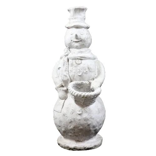 Stone Cold Snowman Statue (37 - Inch) Side View