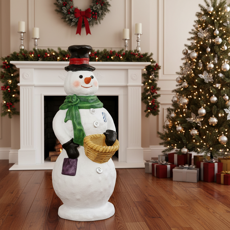 Stone Cold Snowman Statue Bfrlc (37-Inch)